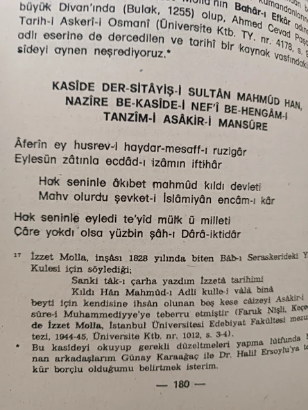 KEÇECİ-ZADE İZZET MOLLA VE  II. MAHMUD'A BİR KASİDESİ  Dr. Abdülkadir ÖZCAN - 3