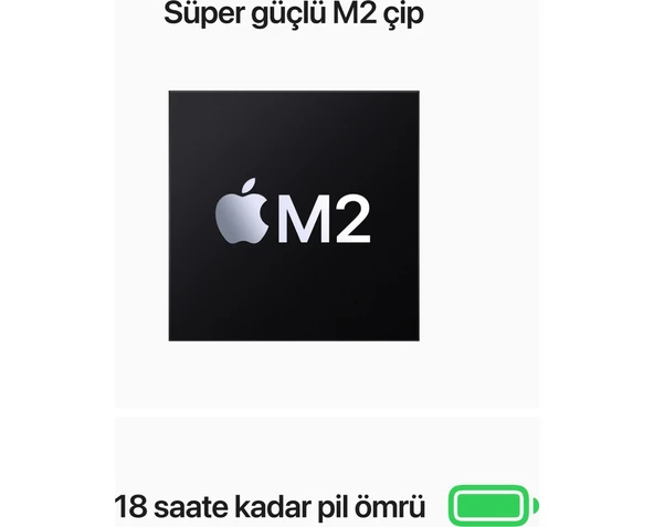Apple MacBook Air M2 Çip 8GB 256GB SSD macOS 13" Taşınabilir Bilgisayar Gece Yarısı MLY33TU/A - 4