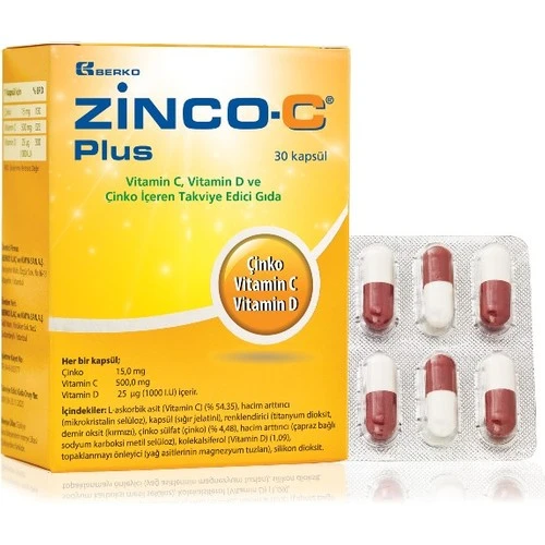 Zınco-C Plus Teg 30 Kapsul