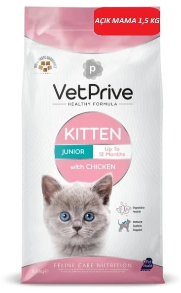 Vet Prive Kitten Tavuklu Yavru Kedi Maması 1,5 KG