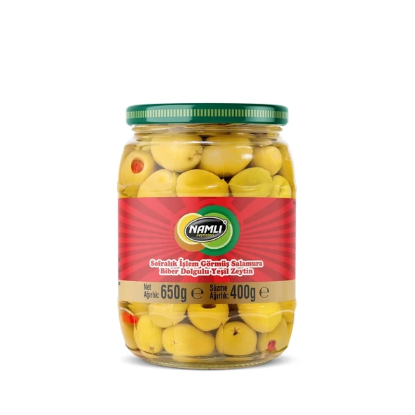 Namlı Domat Yeşil Biberli Zeytin 201-260 400 Gr
