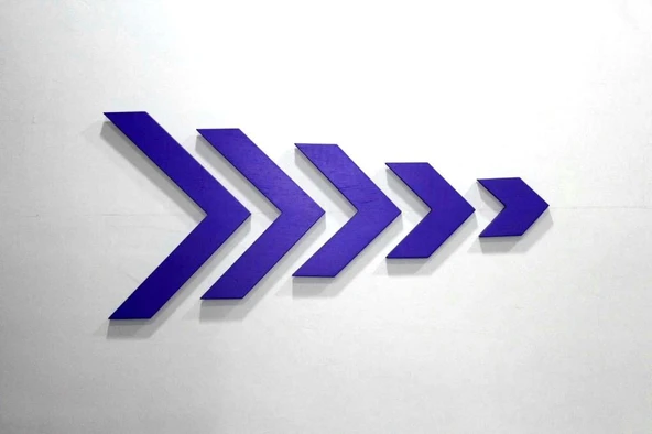 Dekoratif ahşap duvar süsü, ok, yön okları, çıkış - 7