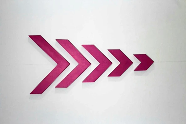 Dekoratif ahşap duvar süsü, ok, yön okları, çıkış - 6