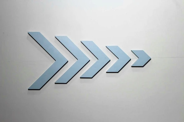 Dekoratif ahşap duvar süsü, ok, yön okları, çıkış - 5