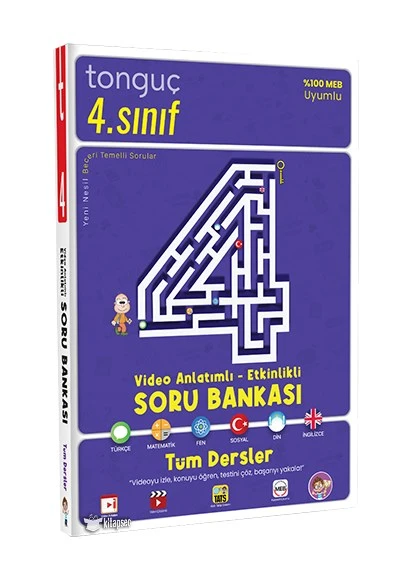4. Sınıf Tüm Dersler Video Anlatımlı Etkinlikli Soru Bankası Tonguç Akademi