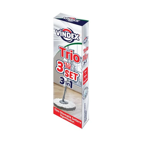 Vindex Trio 3 lü Set - Sap + Mop + Kapak