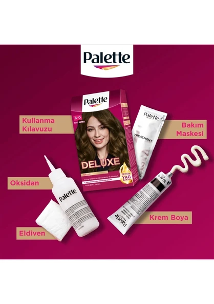 Palette Deluxe Saç Boyası Kalıcı Renkler 6-0 Koyu Kumral 50ml - Resim 6