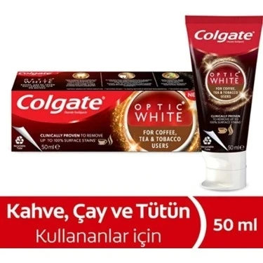 Colgate 50ml Optic White Kahve Çay Sigara Kul.