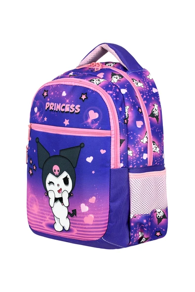 Waddell Mor Kuromi Desenli İlkokul Çantası Beslenme Çantalı 25210 - 4