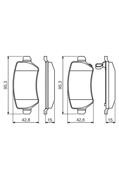 Fren Balatası Arka Astra H-combo C-meriva A-ceed 2013- 2004- - Resim 3