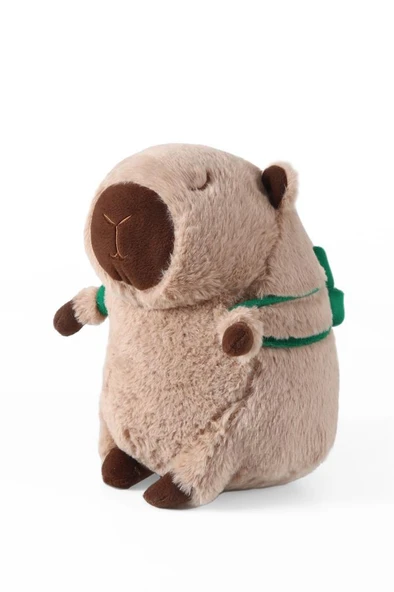 Sevimli Kapibara Kaplumbağa Oturan Sırt Çantalı Peluş Oyuncak 33CM
