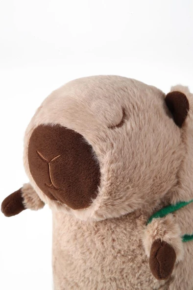 Sevimli Kapibara Kaplumbağa Oturan Sırt Çantalı Peluş Oyuncak 33CM - 4
