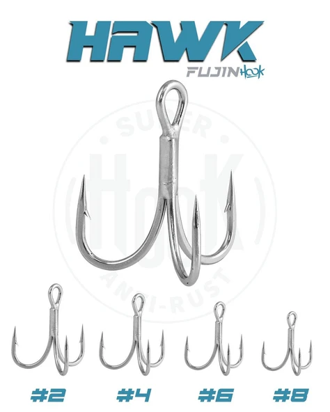 Fujin Hawk Süper Anti-Rust Üçlü Kanca