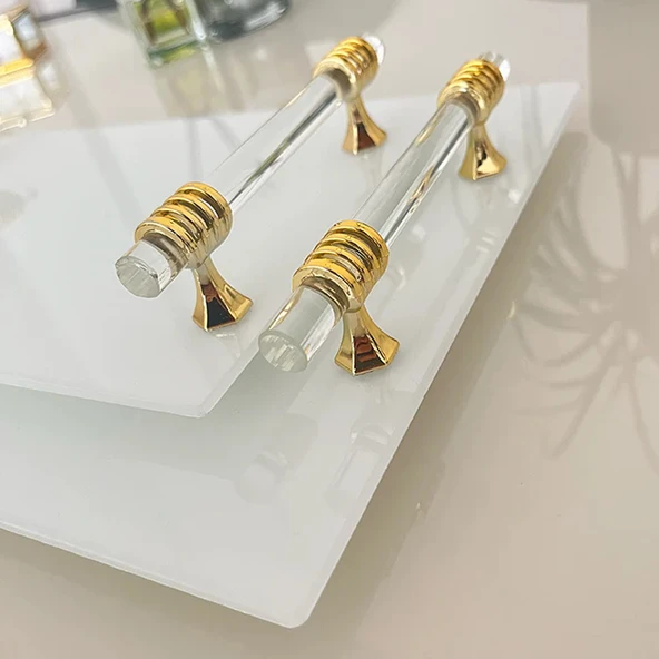 Epoksi Tepsi Kulpu Cam Kulp (2 Adet)  Gold - Resim 3