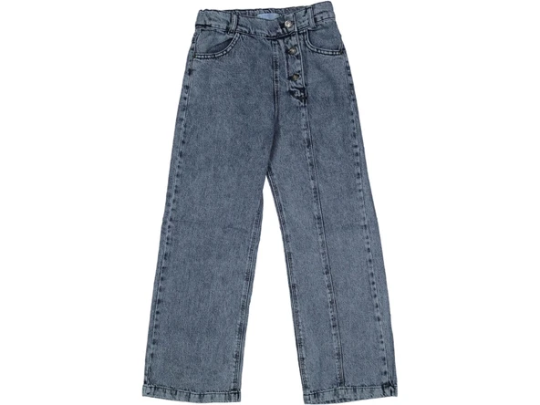 YANDAN PATLI JEANS KIZ PANTOLON