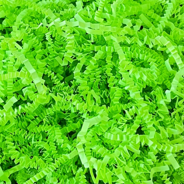 Hediye Zigzag Kırpık Kutu Dolgu Kağıdı 100 GR  Neon Yeşil