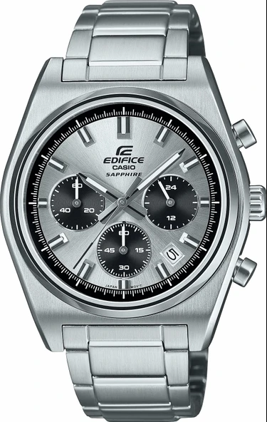 Casio EFB-730D-7AVUDF Edifice Quartz Çelik Gri Safir Cam 10 ATM 40 mm Erkek Kol Saati