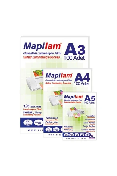 Mapi A-5 Laminasyon 125 Micron 100'Lü 1021205 - 3