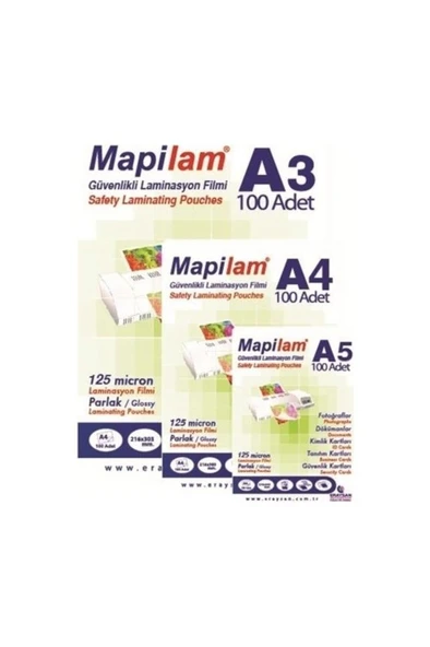 Mapi A-5 Laminasyon 125 Micron 100'Lü 1021205