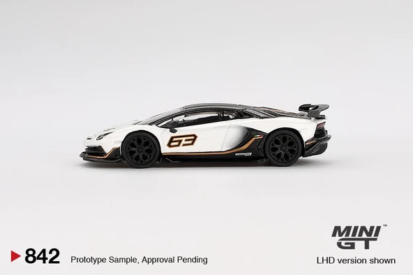 Mini GT Lamborghini Aventador SVJ 63 Bianco Asopo 842 - 4
