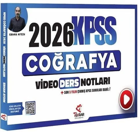 Tekrar Akademi 2026 KPSS Coğrafya Video Ders Notları - 2