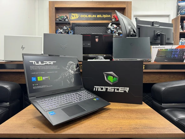Monster Tulpar T7 V20.6.4 Intel Core i7 13700H 64GB RAM 1TB SSD RTX4060 W11 17.3” FHD 144Hz (İKİNCİ EL)