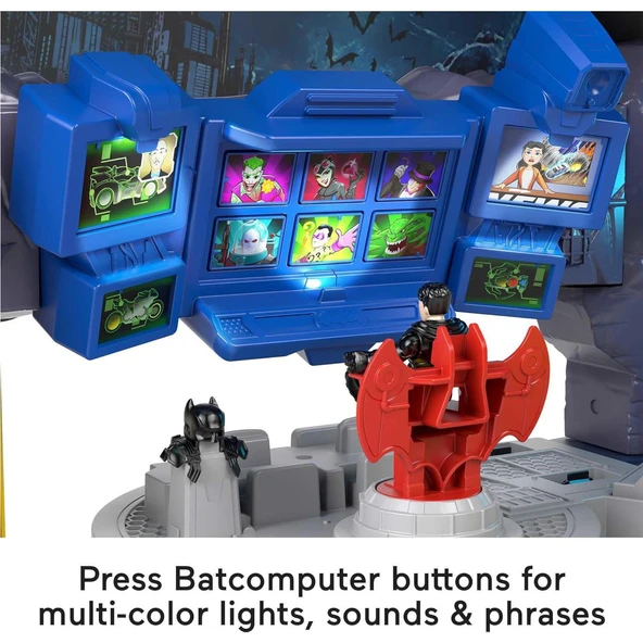 Imaginext DC Super Friends Süper Büyük Batcave Batman Evi Batman Mağarası imaginext - 3