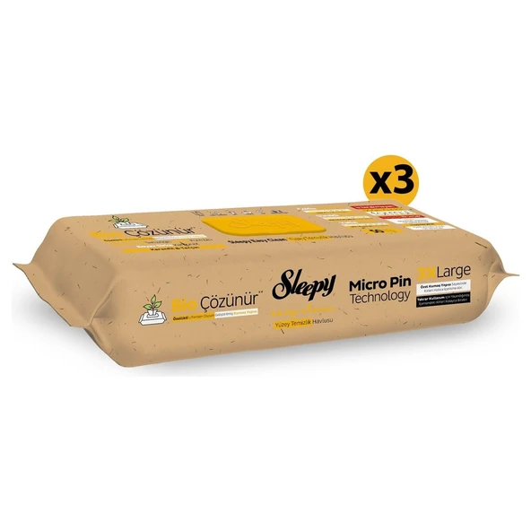 Sleepy Bio Çözünür Yüzey Temizlik Havlusu Karanfil&Tarçın 3x50 (150 Yaprak) - Resim 2