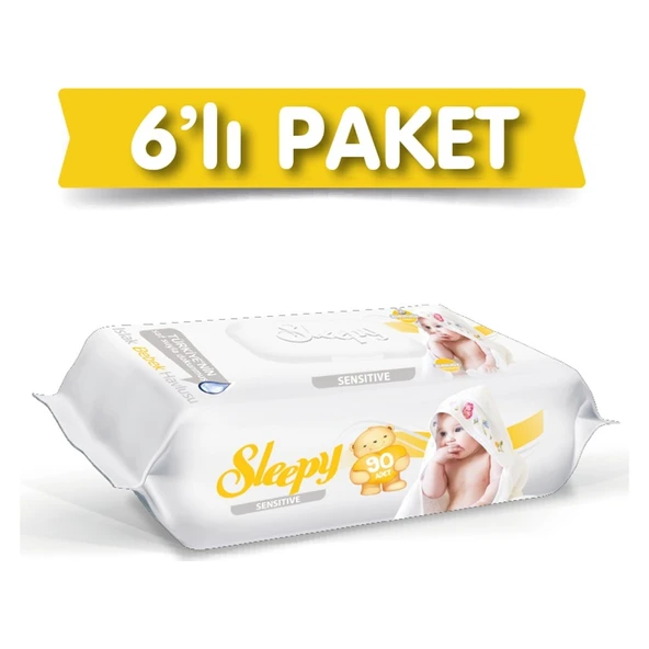 Sleepy Sensitive Islak Havlu 6 x 90'lı ürün görseli