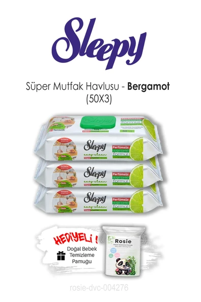 3 Adet Easy Clean Bergamotlu Süper Mutfak Havlusu 50'li ve ROSIE ürün görseli