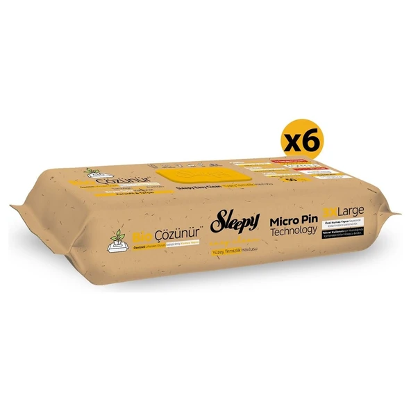 Sleepy Bio Çözünür Yüzey Temizlik Havlusu Karanfil&Tarçın 6x50 (300 Yaprak) - 2