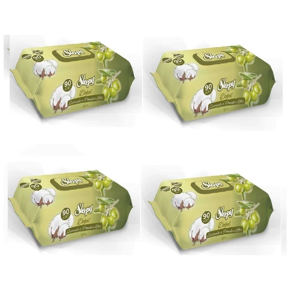 Sleepy Zeytinyağlı Islak Havlu 90 'li 4 'lü ürün görseli