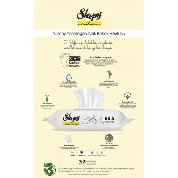 Sleepy Sensitive Islak Havlu 12x90'lı 1080 Yaprak - 3