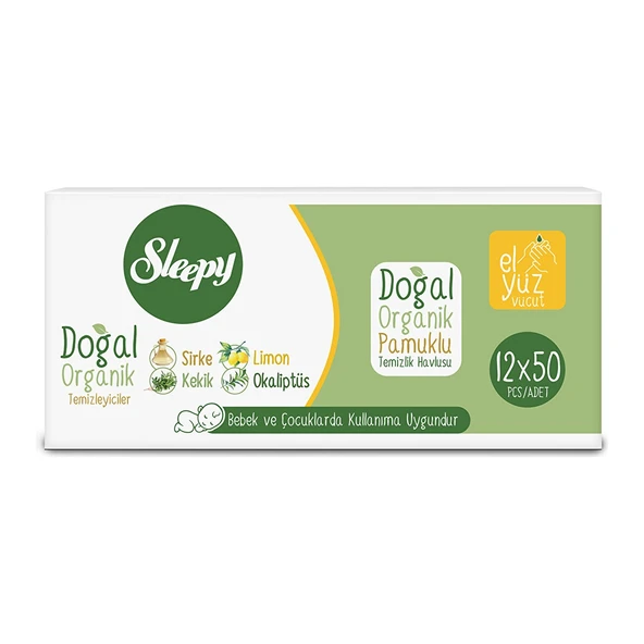 Sleepy Doğal&organik Temizlik Havlusu 12X50 - Resim 2