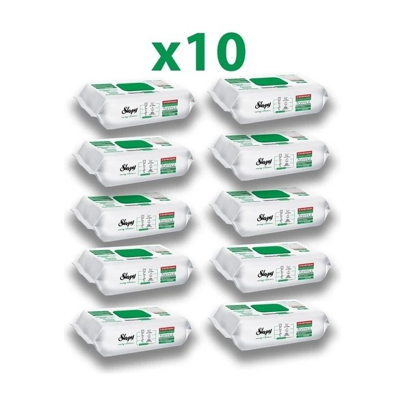 Sleepy Sleepy Easy Clean Beyaz Sabun Katkılı Yüzey Temizlik Havlusu 100'LÜ - 10 Adet ürün görseli 1