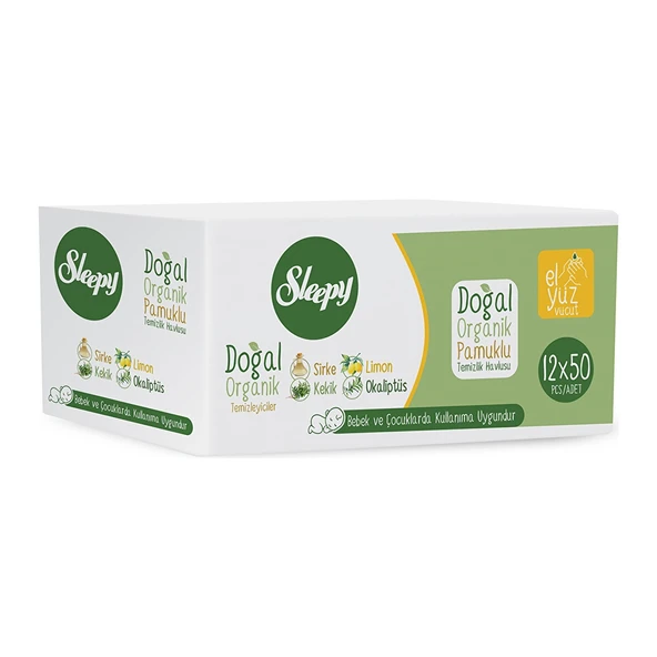 Sleepy Doğal&organik Temizlik Havlusu 12X50 ürün görseli