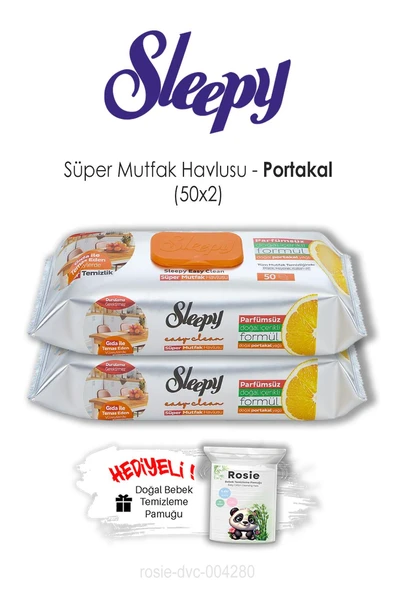 Easy Clean 2'li Portakallı Süper Mutfak Havlusu 50'li ve ROSIE ürün görseli