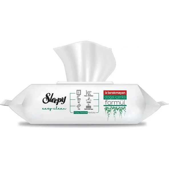 Sleepy Easy Clean Beyaz Sabun Katkılı Yüzey Temizlik Islak Havlusu - 100'LÜ 3 Paket ürün görseli
