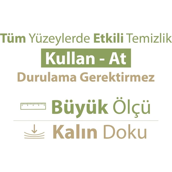 Sleepy Easy Clean Arap Sabunu Katkılı Yüzey Temizlik Havlusu 100X3=300 Yaprak - Resim 2