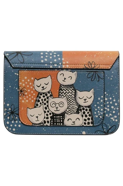 Kadın Vegan Deri Çok Renkli El Çantası - Family Portrait Tasarım - 5