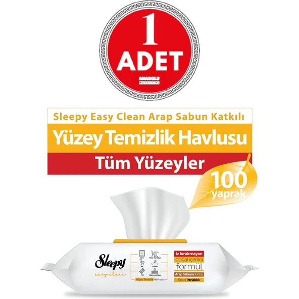 Sleepy Easy Clean Yüzey Temizlik Havlusu 100'lü ürün görseli
