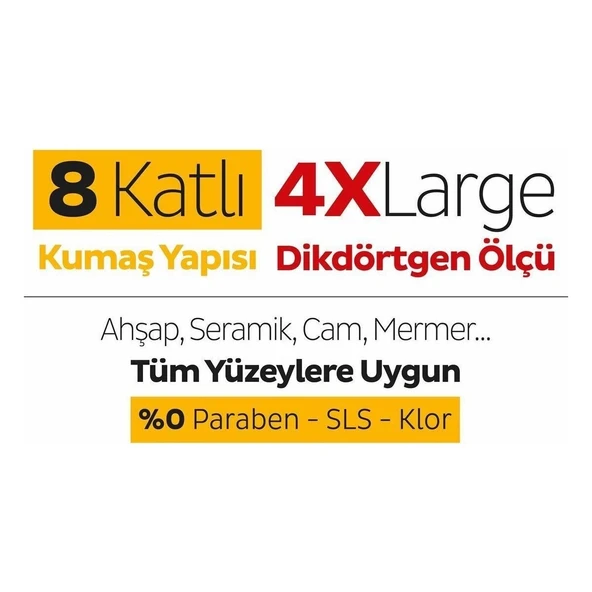 Sleepy Easy Clean Arap Sabunu Katkılı Mopa Uyumlu Yer Temizlik Havlusu 3X50 (150 Yaprak) - Resim 5