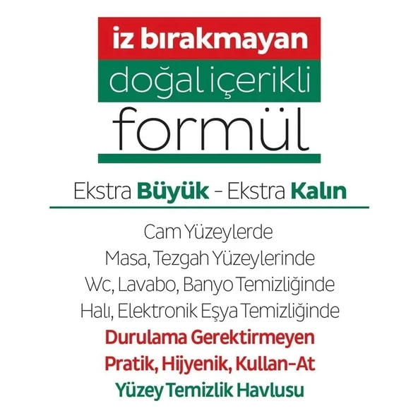 Sleepy Easy Clean Yüzey Temizlik Havlusu Beyaz Sabun 100 Yaprak - Resim 5