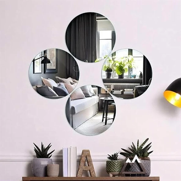 Dekoratif Yuvarlak Ayna 15*15 Cm 4 Adet - 3