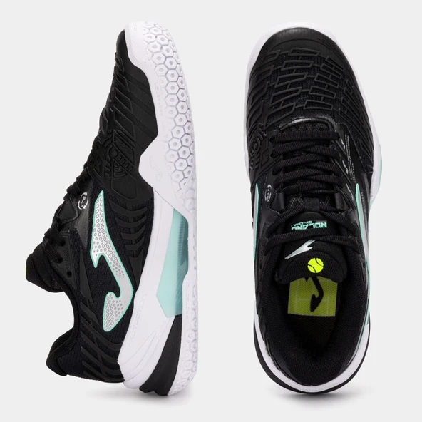 Joma Roland Kadın Siyah Toprak & Sert Kort Tenis Ayakkabısı TROLLS2501AC - 4