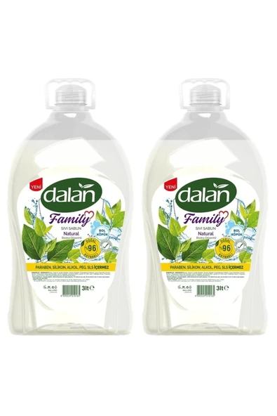 Dalan Family Sıvı Sabun Natural 3 lt X 2 Adet