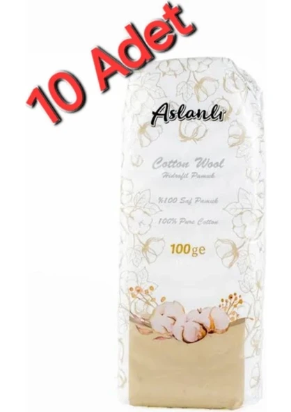 Aslanlı Pamuk 100 gr 10 Adet Saf Pamuk 10 Adet