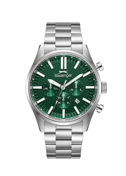 SLAZENGER SL.09.2502.2.03 YEŞİL KADRAN ÇELİK ERKEK KOL SAATİ ürün görseli 1