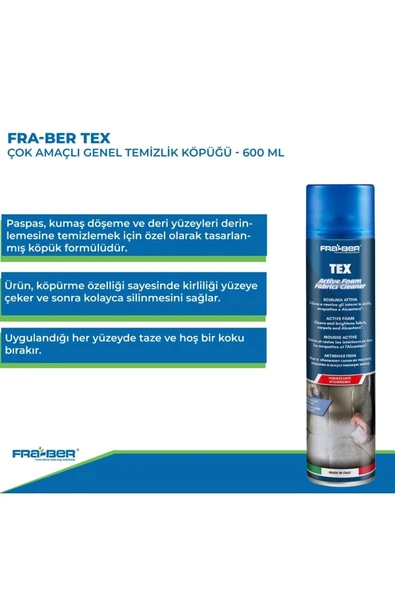 FRA-BER Tex Çok Amaçlı Genel Temizlik Köpüğü - 600 ml - 2