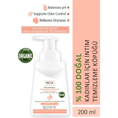 Incia Kadın İntim Yıkama Köpüğü 200Ml
